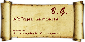 Bényei Gabriella névjegykártya