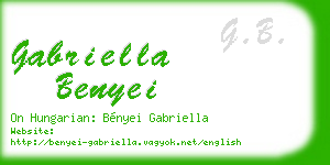 gabriella benyei business card