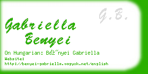 gabriella benyei business card
